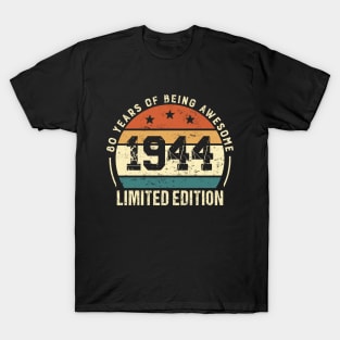 Vintage 1944 Birthday Gift Idea Retro Classic 80th Bday T-Shirt